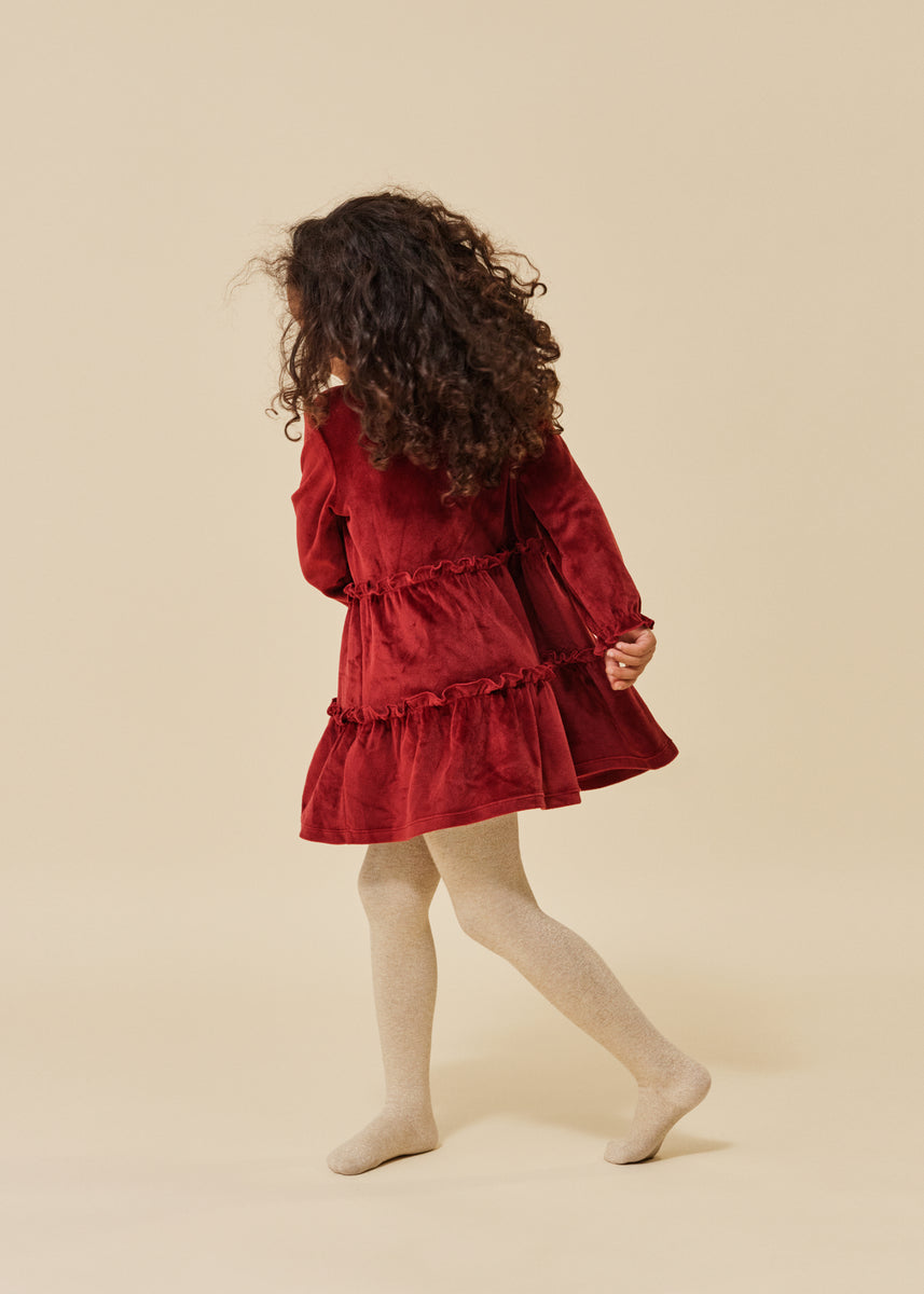 strapless open back dress Konges Slojd Jingle Dress Jolly Red – Flower Child