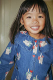 Konges Slojd magot denim shirt kitty bow