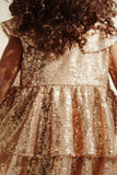 Konges Slojd Starla sequin dress gold blush