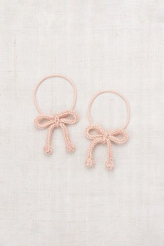 Misha & Puff Popcorn bow elastic set faded rose