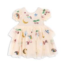 Konges Slojd Yvonne Puff Dress Rainbow Twinkle